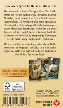 Eine archetypische Reise mit Tarotkarten, 78 Karten & 176-seitiges Booklet. Illustration von Karten darunter.