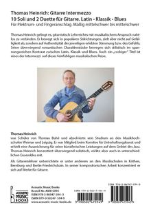 Thomas Heinrich: Gitarre Intermezzo. 10 Soli und 2 Duette. Latin, Klassik, Blues für Gitarre., Buch