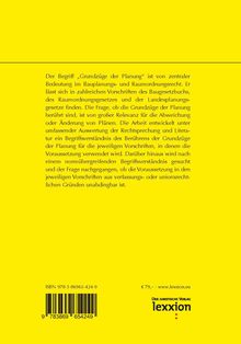 Arno Wiemann: Der Begriff "Grundzüge der Planung" im Bauplanungs- und Raumordnungsrecht, Buch