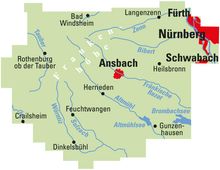 ADFC-Regionalkarte Romantisches Franken, 1:60.000, reiß- und wetterfest, GPS-Tracks Download, Karten