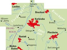 ADFC-Regionalkarte Karlsruhe und Umgebung,1:50.000, reiß- und wetterfest, GPS-Tracks Download, Karten