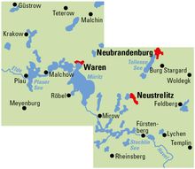 ADFC-Regionalkarte Mecklenburgische Seenplatte 1:75.000, Karten