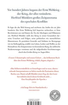 Herfried Münkler: Der Große Krieg, Buch