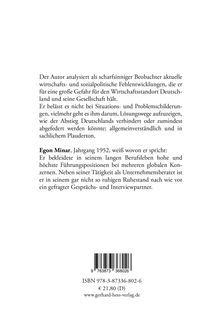 Egon Minar: Wege aus dem Abstieg, Buch