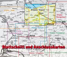 Esens, KVplan, Radkarte/Freizeitkarte/Stadtplan, 1:25.000 / 1:15.000 / 1:5.000, Karten