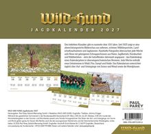 JAGDKALENDER 2027. Großes Logo "Wild und Hund". Kalendermonat Juni mit Wildtierfoto. Infos über Sonnen- und Mondphasen.