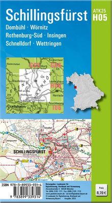 Schillingsfürst 1:25 000, Karten