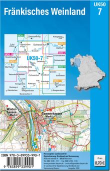 UK50-7 Fränkisches Weinland, Karten