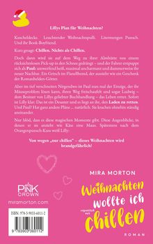Buchrückseite mit pinkem Hintergrund. Oben: Weihnachtsplan von Lilly. Unten: Titel in gelb und rosa mit Herzen. Oben links: Enten-Logo.