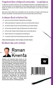 Roman Kmenta: Gut gefragt ist halb verkauft, Buch