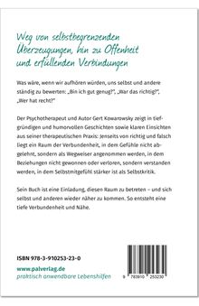"Weg von selbstbegrenzenden Überzeugungen, hin zu Offenheit und erfüllenden Verbindungen." Text auf weißem Hintergrund.
