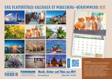UNS PLATTDÜÜTSCH KALENNER UT MÄKELBORG-VÖRPOMMERN 2027. Bilder von Landschaften, Tieren und einem Kalender.