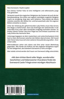 Klappentext eines Buches über Falca, die Zauberei beherrscht und Welten wechselt. Sie stellt sich Gefahren und erster Liebe.