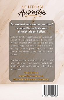 „Du wolltest entspannter werden? Schade. Dieses Buch kann dir nicht dabei helfen.“ Beige Marmor-Hintergrund.