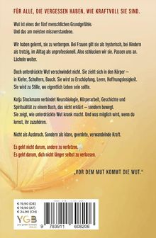 Ein Text über die Kraft der Wut, ihre Auswirkungen und die Wichtigkeit, ihr zuzuhören. ISBN: 978-3-96116-082-6.