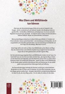 „Was Eltern und Mitfühlende tun können“ ist der Titel. Ein bunter Kreis aus Sternen ziert das obere Drittel.