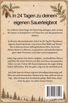 In 24 Tagen zu deinem eigenen Sauerteigbrot. Ein Adventskalender für Sauerteig-Anfänger. Dekoration: Tannenzweige.