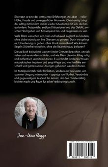 Text über Elternschaft und Kindererziehung. Unten Foto eines lächelnden Mannes. Name "Jan-Uwe Rogge" und ISBN sichtbar.