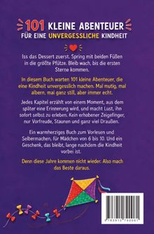 "101 kleine Abenteuer für eine unvergessliche Kindheit." Darstellung eines bunten Drachens auf lila Hintergrund.