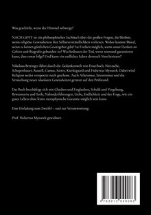 Text über Glauben, Moral, Endlichkeit und Zweifel. Widmung an Prof. Hubertus Mynarek. Schwarzer Hintergrund. Barcode.