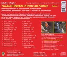 Vogelstimmen 1 in Park und Garten. CD, CD
