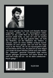 "Es waren gerade eine Stunde und dreizehn Minuten..." steht oben. Schwarz-Weiß-Foto eines bärtigen Mannes in Lederjacke links. Preis: 18,20 EUR.