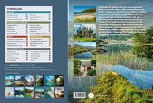 Links ein Inhaltsverzeichnis zu Themen wie Wasser, Landschaft und Übernachtungsmöglichkeiten. Rechts Fotos von Natur.