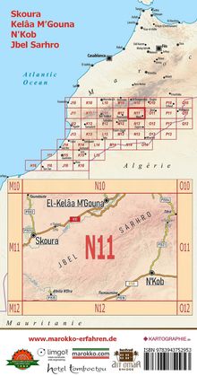 Www. Marokko-Erfahren. de: N11: Skoura - Kelâa M'Gouna - N'Kob - Jbel Sarhro + Straße der Kasbahs II 1:120.000 + GPS-Waypoints, Karten