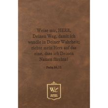Text: "Weise mir, HERR, Deinen Weg, damit ich wandle in Deiner Wahrheit; richte mein Herz..." Logo: Schriftzug "Wahrheit fürs Leben".