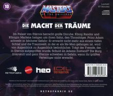 "Die Macht der Träume" steht auf einem Cover mit Blitzdesign und mehreren Logos, darunter das von "Masters of the Universe".
