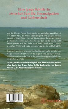 Ein Fischer-Verlag-Logo, eine ISBN, Preisangabe, Meeresdarbietung. Handlung: Schifferin Kristiane kämpft mit Pflicht und Liebe.