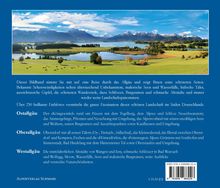 Dieser Bildband nimmt Sie mit auf eine Reise durch das Allgäu und zeigt Ihnen seine schönsten Seiten. Oben ein Landschaftspanorama mit Bergen. Unten Verlagsname.