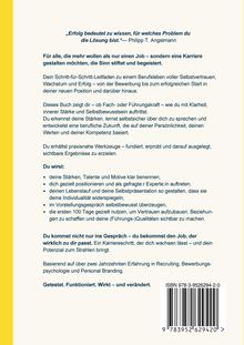 Zitat über Erfolg von Philipp T. Angstmann. Text erklärt, wie das Buch beim Karrieresprung unterstützt und persönliche Stärken stärkt.