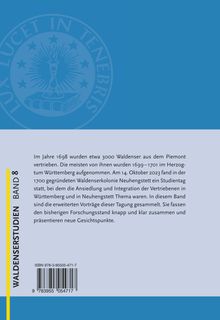 Die Geschichte der Waldenser in Württemberg, insbesondere der Waldenserkolonie Neuhengstett, Buch