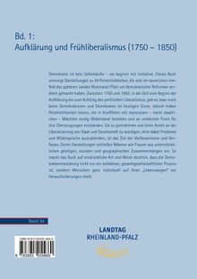 Bd. 1: Aufklärung und Frühliberalismus (1750 – 1850). Landtag Rheinland-Pfalz. Helles Cover mit Textblock.