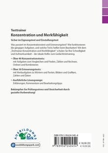 Kurt Guth: Testtrainer Konzentration und Merkfähigkeit, Buch