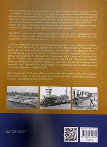 Ein Text beschreibt Brücken und Geschichte von Mainz und Kastel. Unten sind drei historische Schwarz-Weiß-Fotos.