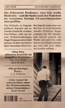 Jake Lamar: Das schwarze Chamäleon, Buch