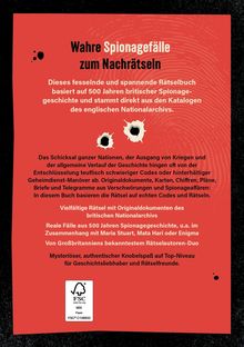 "Wahre Spionagefälle zum Nachrätseln. Spannendes Rätselbuch mit echten Dokumenten. Geheimdienst, Codes, Geschichtsfreunde."