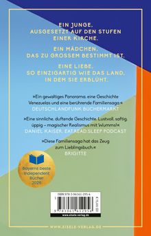 Ein Junge, ausgesetzt auf den Stufen einer Kirche. Ein Mädchen, das zu Großem bestimmt ist. Eine Liebe. Unten links rundes Logo.