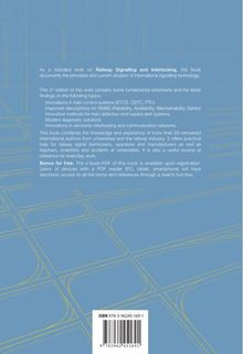 Text über Eisenbahnsignalisierung und Stellwerke, ISBN unten. Hintergrund: blau mit gelben Linien wie Schienennetz.