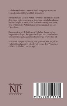 Hans Fallada: Anton und Gerda, Buch