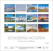 SCHLESWIG-HOLSTEIN, Land zwischen den Meeren. Kalender mit Monatsbildern von Landschaften und Sehenswürdigkeiten.