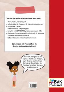 Warum die Basishefte ideal sind: strukturiertes Layout, alltagsnahe Themen, Hördateien. Illustration eines Mädchens.