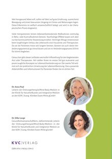Texts describe the importance of lifestyle changes for heart patients. Photos of two women, Anna Paul and Silke Lange.