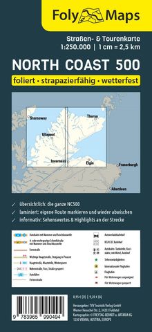 FolyMaps Karte Schottlands North Coast 500, Karten