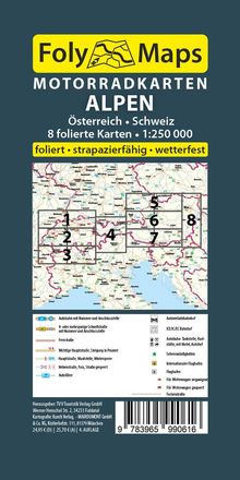 FolyMaps Motorradkarten Alpen Österreich Schweiz, Karten