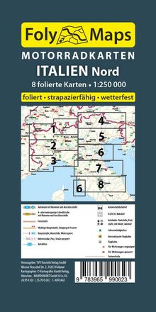 FolyMaps Motorradkarten Italien Nord, Karten