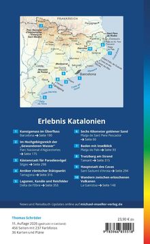Erlebnis Katalonien: Themen wie Kunst, Küstenorte, Römerstätten, Strandburgen. Karte oben zeigt Katalonien.