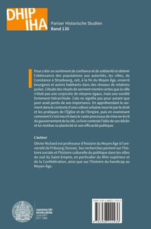 "Pariser Historische Studien Band 130". 
Ein Textblock erklärt historische Forschung, ein weiteres Stück beschreibt den Autor. Universitätslogo unten.